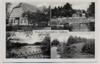 AK Mehrbild Heidesee Gaststätten Gifhorn 1935