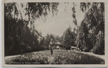 AK Foto Berlin Steglitz Am Fichteberg mit Blinden-Denkmal 1931