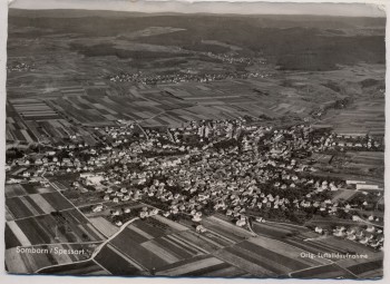 VERKAUFT !!!   AK Foto Somborn (Freigericht) Luftbildaufnahme Spessart 1964