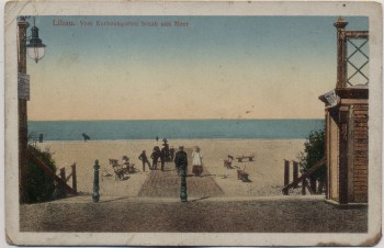 AK Libau Liepāja Vom Kurhausgarten hinab ans Meer Ostpreußen Lettland Feldpost 1917