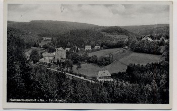 AK Foto Hammerleubsdorf Tal-Ansicht bei Leubsdorf Sachsen 1937