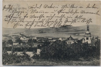 AK Gruß aus Brüx Most Ortsansicht Böhmen Tschechien 1907