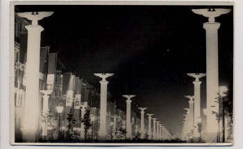 AK Foto Berlin Prachtstraße bei Nacht 1937