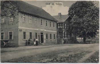 VERKAUFT !!!   AK Gruß aus Nohra bei Weimar Gasthof mit Menschen Inflation 1921 RAR