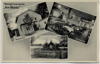 AK Leipzig Stötteritz Kleingärtnerverein Am Walde Vereinshaus Innenansicht Ehrenmal 1943 RAR