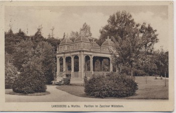AK Landsberg an der Warthe Gorzów Wielkopolski Pavillon im Zanziner Wäldchen Neumark Ostbrandenburg Polen 1916 RAR