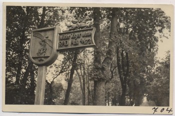 VERKAUFT !!!   AK Foto Ihlienworth Wegweiser RAD Abteilung Wilder Jäger Wode 4/173 1935 RAR