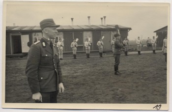 AK Foto Ihlienworth Baracke Appell RAD Abteilung Wilder Jäger Wode 4/173 1935 RAR