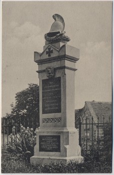VERKAUFT !!!   AK Probluz bei Hradec Králové Schlachtfeld bei Königgrätz 1866 Denkmal des Kgl. preuß. 8. Westfälischen Infant.-Reg. 57 Tschechien 1910