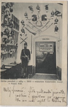 VERKAUFT !!!   AK Hradec Králové Schlachtfeld bei Königgrätz 1866 Museum Innenansicht Tschechien 1915