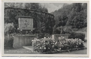 AK Saarlautern Ehrenmal des Jägerregts. zu Pferde Nr. 13 Saarlouis 1940
