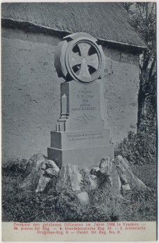 AK Vysokov Wysokow bei Náchod Schlachtfeld bei Königgrätz 1866 Denkmal der gefallenen Offiziere Tschechien 1910 RAR