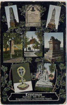 AK Mehrbild Trautenau Trutnov Denkmäler Schlachtfeld Kapelle 1866 Böhmen Tschechien 1910