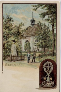 AK Trautenau Trutnov Kapelle 1866 mit Krucifix Böhmen Tschechien 1900