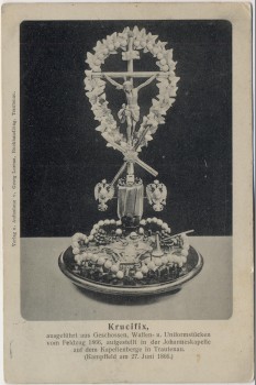 AK Trautenau Trutnov Kapelle 1866 Kruzifix Böhmen Tschechien 1910
