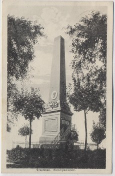 VERKAUFT !!!   AK Trautenau Trutnov Gablenzmonument 1866 Böhmen Tschechien 1928