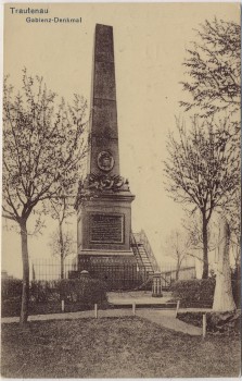 VERKAUFT !!!   AK Trautenau Trutnov Gablenzmonument 1866 Feldpost Böhmen Tschechien 1917