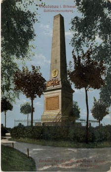 VERKAUFT !!!   AK Trautenau Trutnov Gablenzmonument 1866 Böhmen Tschechien 1910