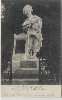 AK Chlum (Všestary) Schlachtfeld bei Königgrätz 1866 Denkmal des k. u. k. 8. Feldjäger-Bataillon Tschechien 1910
