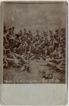 VERKAUFT !!!   AK Foto Vejle Hessen-Infanterie Schlacht 1864 Dänemark 1900 RAR