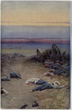 AK Gemälde Hradec Králové Schlachtfeld bei Königgrätz 1866 Tschechien 1910