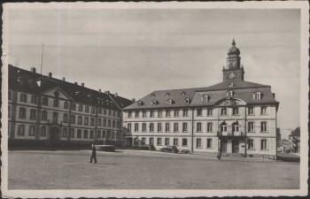 AK Saarbrücken Altes Rathaus am Schlossplatz mit MiNr. 282 Saarland 1954