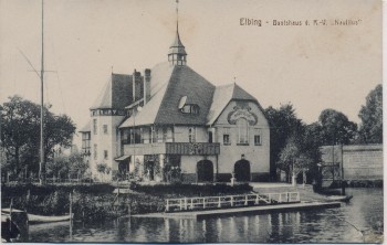 AK Elbing Elbląg Bootshaus Nautilus Ostpreußen Polen 1921