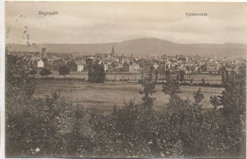 VERKAUFT !!!   AK Bayreuth Totalansicht 1909