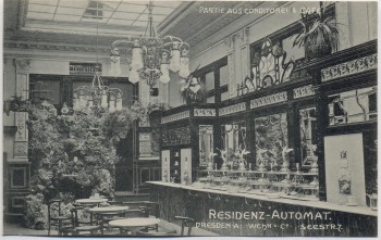 VERKAUFT !!!   AK Dresden Conditorei Cafe Residenz-Automat Wehn u. Co. Seestraße 7 1910 RAR