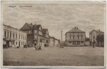 VERKAUFT !!!   AK Wolgast Bahnhofstraße 1925 RAR