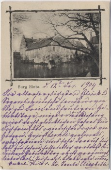 VERKAUFT !!!   AK Hinte Burg Hinta 1904