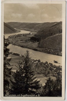 AK Foto Jochenstein mit Engelhartszell an der Donau Oberösterreich Österreich 1940