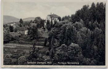 AK Tambach-Dietharz in Thüringen Kurhaus Tannenberg 1935