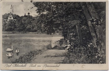 AK Helmstedt Teich im Brunnental 1941
