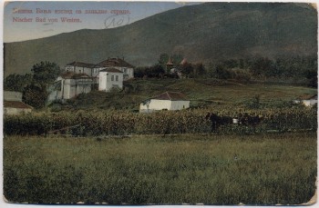 AK Niš Nischer Bad von Westen Serbien Feldpost 1915