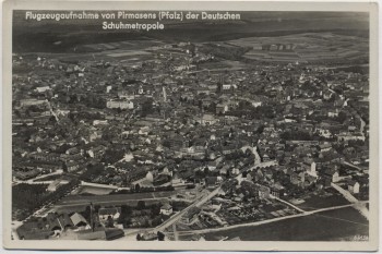 VERKAUFT !!!   AK Foto Pirmasens Flugzeugaufnahme Luftbild 1932