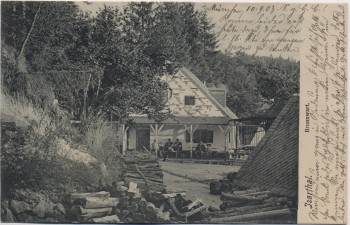 AK Grünwald Gaststätte Brunnwart Isartal bei München 1903 RAR