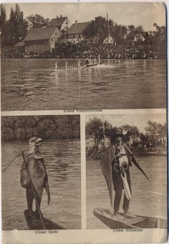 VERKAUFT !!!   AK Ulm Ulmer Fischerstechen Spatz und Schneider 1927 RAR
