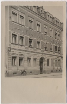 VERKAUFT !!!   AK Foto Pirna Hausansicht mit Fahrrad Malermeister 1941