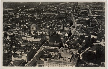 AK Foto Dessau Orig. Fliegeraufnahme Ortsansicht 1942 AK Foto Dessau Orig. Fliegeraufnahme Ortsansicht 1942