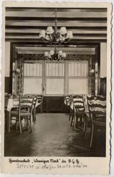 AK Wennigsen (Deister) Bundesschule Wennigser Mark des DGB Innenansicht 1940 RAR