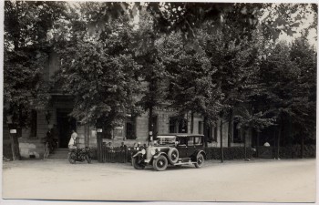 VERKAUFT !!!   AK Foto Geltow Gasthof an der Mühle mit Auto Motorrad bei Schwielowsee 1920 RAR