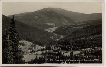 VERKAUFT !!!   AK Foto Klessengrund Kletno mit Schneeberg bei Seitenberg Stronie Śląskie Schlesien Polen 1930