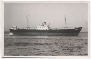 VERKAUFT !!!       AK Foto Schiff MS Hildegard Doerenkamp erbaut Elsflether Werft AG 1954