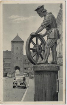 AK Villingen im Schwarzwald Rief-Tor mit Radbrunnen 1957