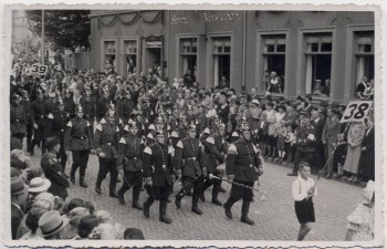 AK Foto Flöha an der Zschopau Erzgebirge Umzug Feier 1935 RAR