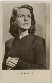 AK Foto Schauspielerin Yvonne Merin 1956