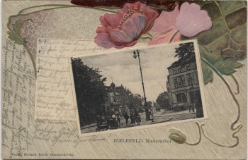 Präge-AK Passepartout Bielefeld Niedernthor 1903 RAR