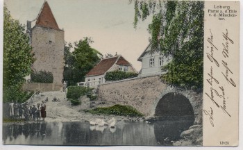 VERKAUFT !!!   AK Loburg Partie a. d. Ehle v. d. Münchentor mit Kindern Möckern 1904 RAR