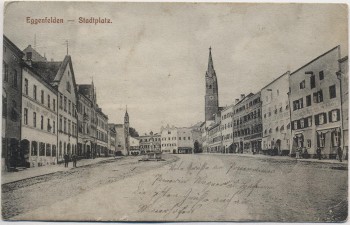 AK Eggenfelden Stadtplatz mit Brunnen 1910